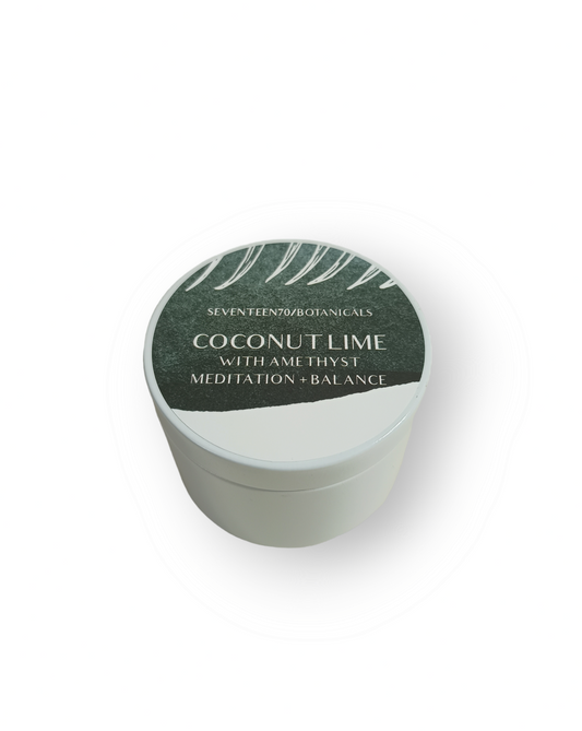 Coconut lime candle travel tin