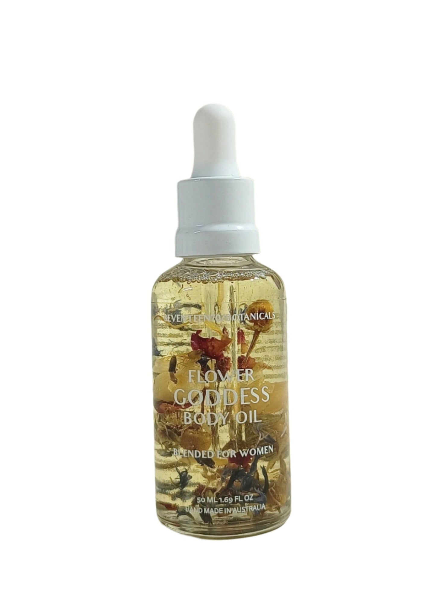 bath oil with flowers