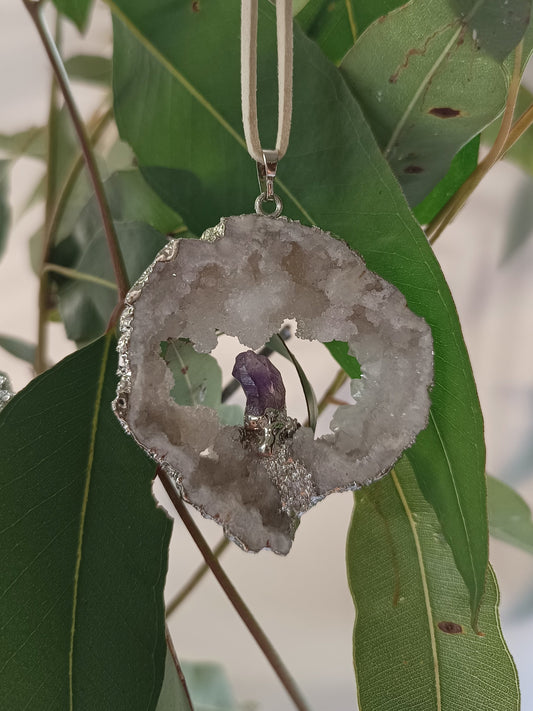 Amethyst point Crystal Christmas Tree Ornament