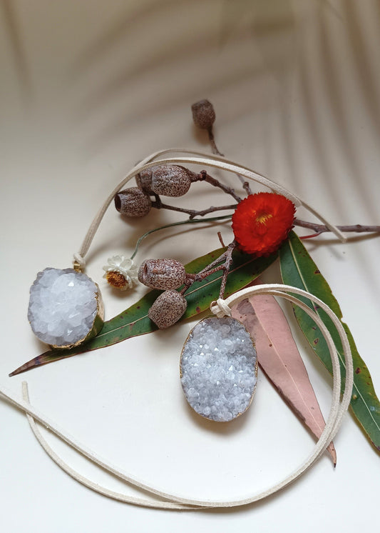 Quartz Druzy Tree Ornament