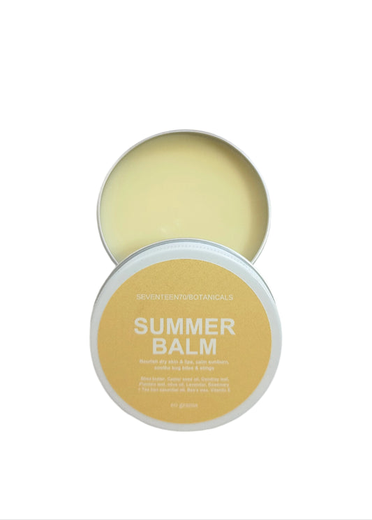 "Seventeen70 Botanicals Summer Balm in white tin"