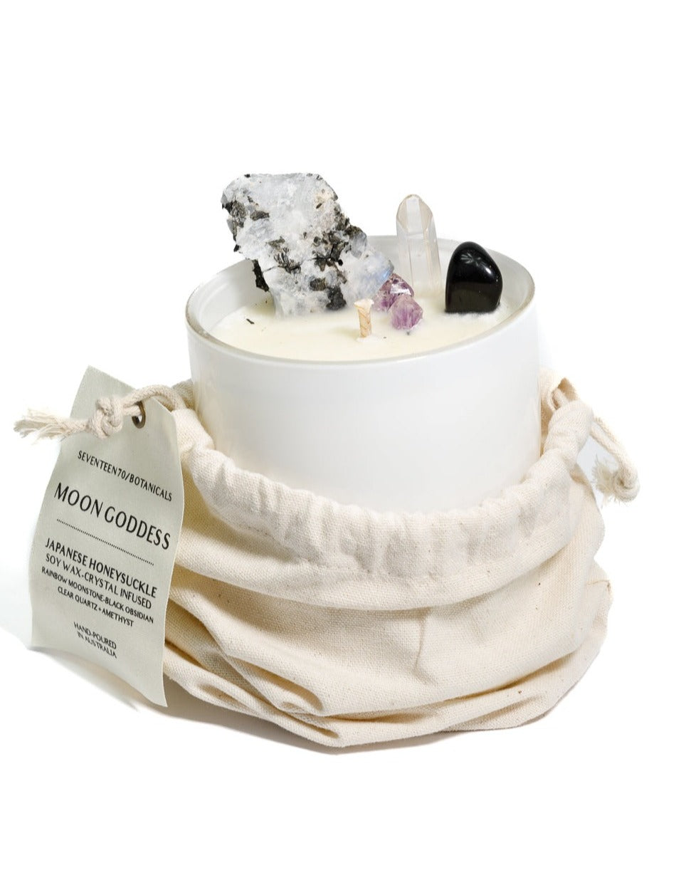 moon goddess soy wax candle japanese honeysuckle